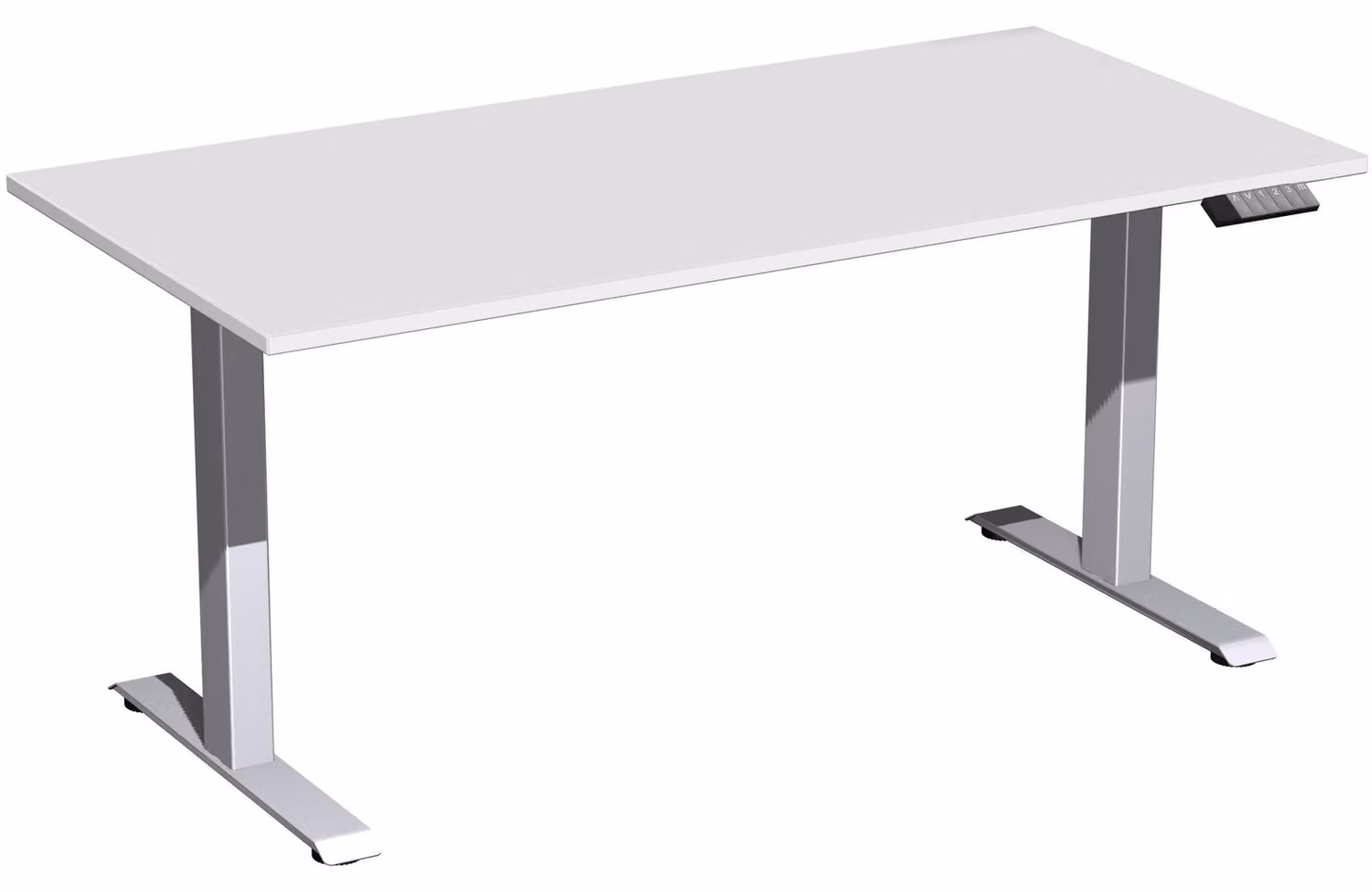 Tavolo Elevate Plus 1600x800x630-1280mm argento/grigio chiaro