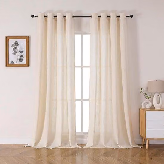 Rete in cotone trasparente - traslucida - Set da 2 pezzi - 132 x 245 cm