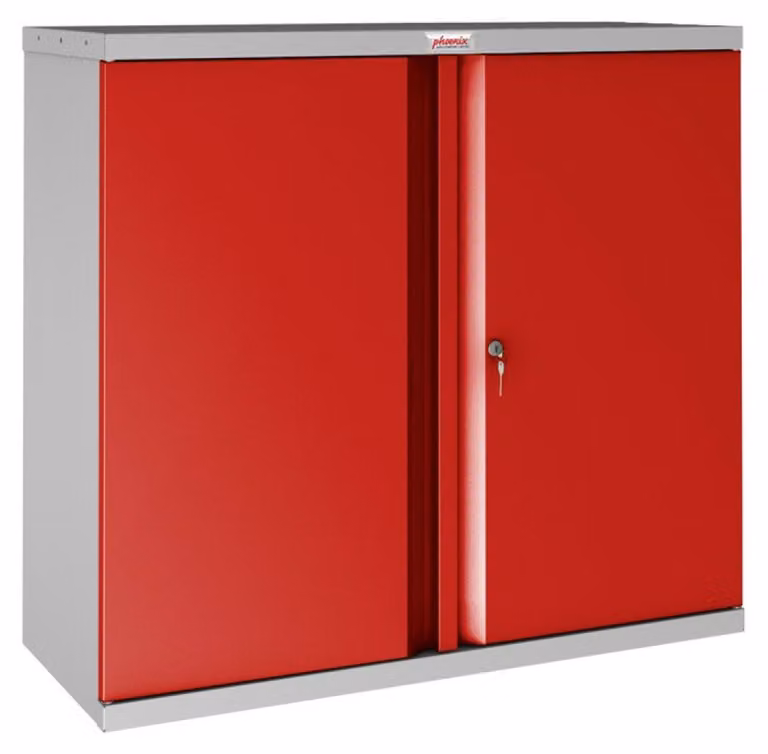 Phoenix SC1010GRK Armadio fisso a 2 ante con serratura a chiave, rosso