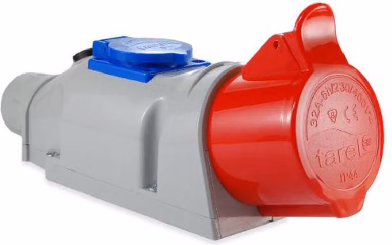 Set fisso con prese 32A/400V 3P+N+Z e 10A/230V 2P+Z Tarel