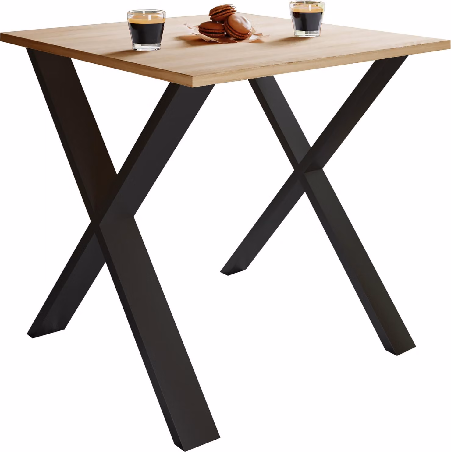 Tavolo da pranzo in legno Premium | H. 76 x W. 80 x D. 50 cm | Tavolo da cucina Tavolo da pranzo Xona X