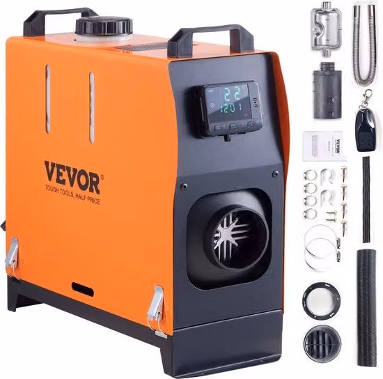 Stazione di riscaldamento diesel 8KW 12V - riscaldatore d'aria intelligente con monitor digitale e telecomando - serbatoio di combustibile da 5 L - riscaldatore auto per auto, camion, barche, escavatori, spazi tecnici e interni