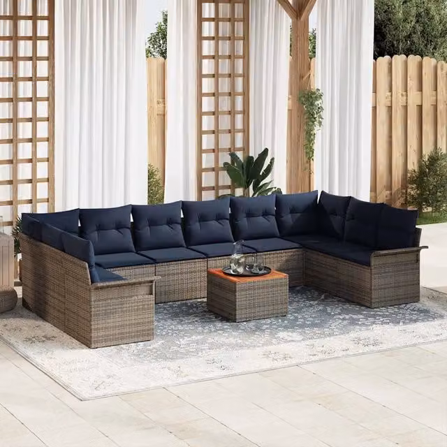 Set Divano da Giardino 11 pz 10-Numero di posti 3356050