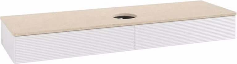 Mobiletto V&B con struttura frontale, con illuminazione Antao 160x50cm, WBP-colore botti. Lac