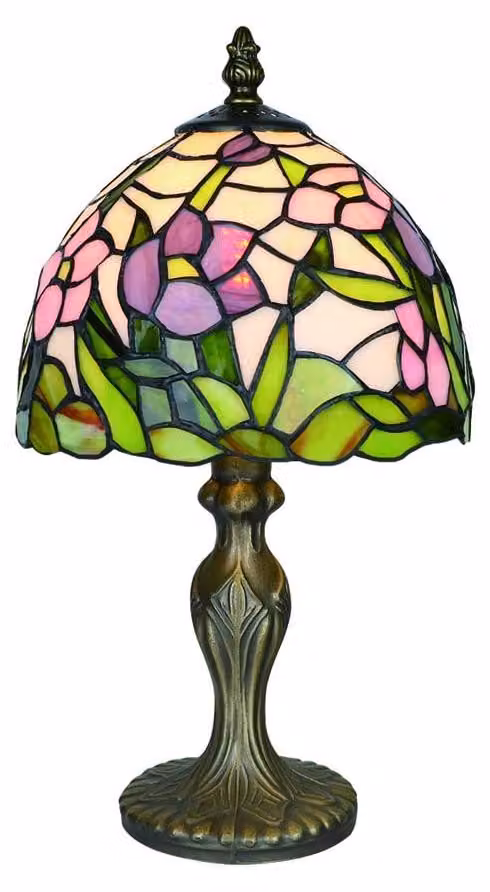 Lampada da tavolo Tiffany - Vetro multicolore - 20 x 38 cm - E14, max. 25 W