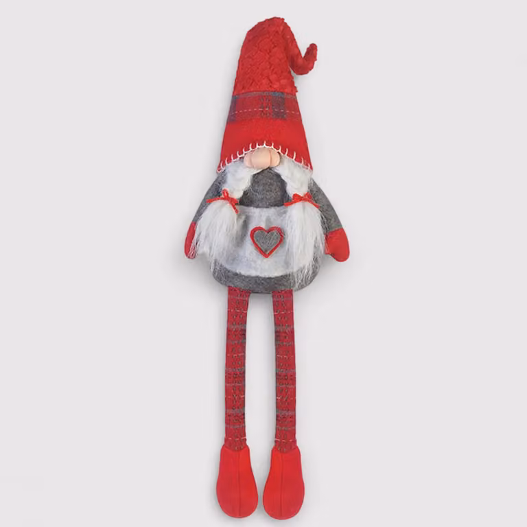 Folletto di Natale donna fermaporta con gambe lunghe