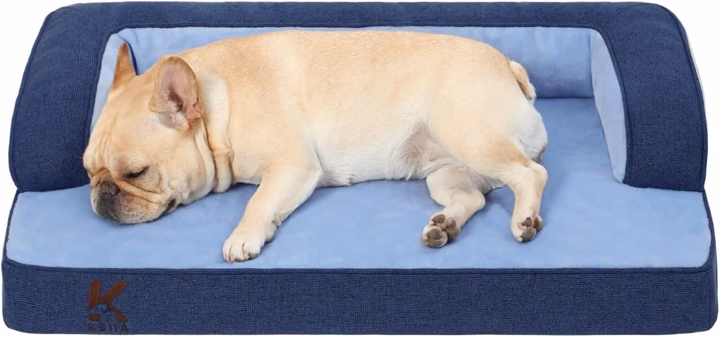 Cuccia ortopedica per cani, 88x55x15 cm, blu, con rivestimento lavabile, base antiscivolo, adatta ai cani