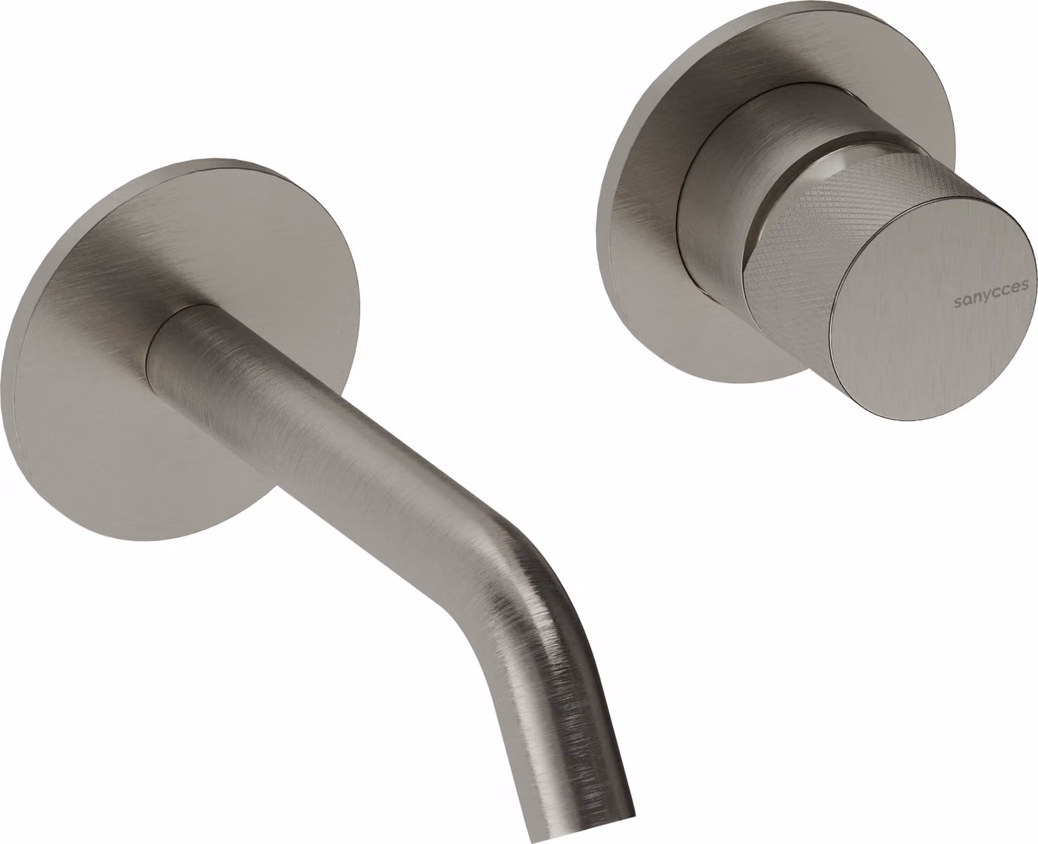 SANYCCES LOOP K Miscelatore da incasso per lavabo ColdOpen con sporgenza di 14 cm incl. corpo incasso, nichel spazzolato