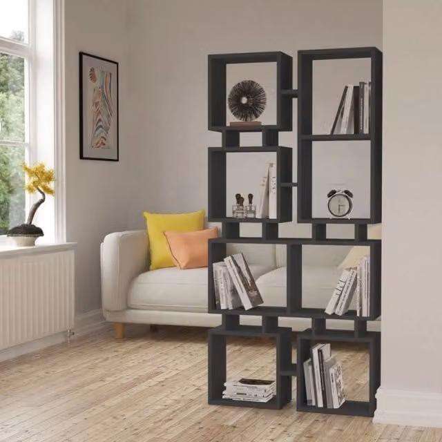 Libreria bifacciale Rail antracite 79x166,5