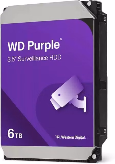 Western Digital Purple Hard Disk da 6TB da 3.5 pollici per videosorveglianza WD64PURZ