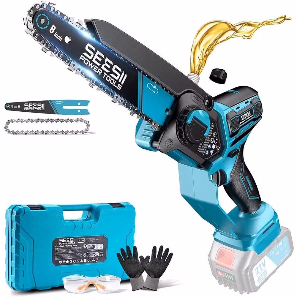 Troncatrice a batteria - Sega a mano per potature - 1000 W - Motore brushless - Ideale per lavori del legno e potature in giardino - Senza batteria