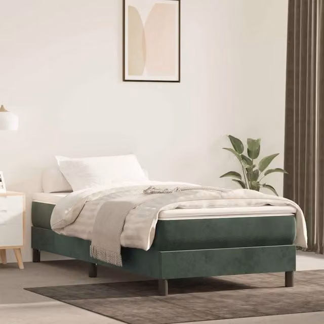 Materasso Hybrid vidaXL Verde con rivestimento in tessuto vellutato L/P/H: 90 x 220 x 20 cm – 1