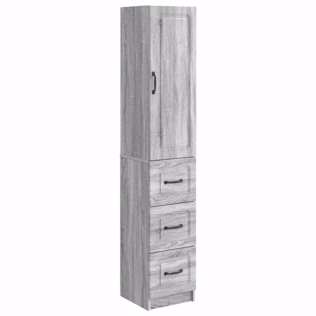 Set di 2 armadi moderni vidaXL in legno e metallo grigio opaco L/P/H: 33 x 34,5 x 87 cm – 2