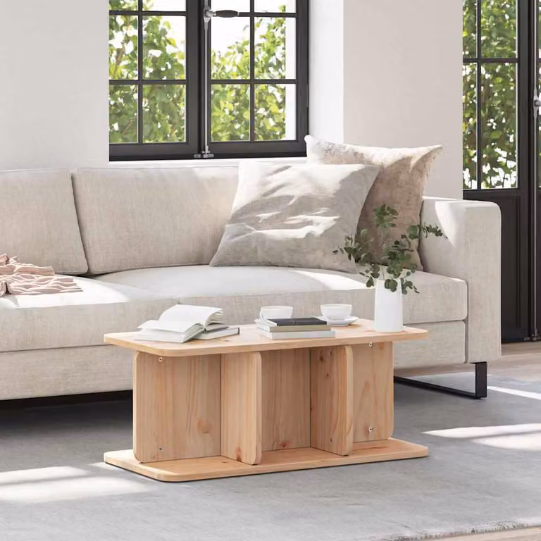 Maison Exclusive - Tavolino Natur 80 x 39,5 x 33,5 cm Legno massello di pino