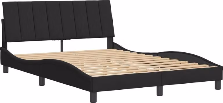 Giroletto senza Materasso Hanko Nero 120x200 cm Velluto