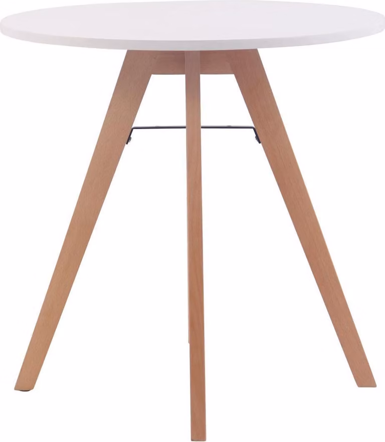 Tavolo da cucina rotondo - tavolo da pranzo - piano in MDF, tappi di protezione per il pavimento | dimensioni: 75 cm