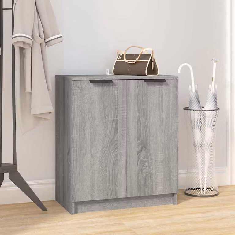Scarpiera moderna a parete vidaXL in legno multistrato, Grigio, L: 59 cm, P: 35 cm, H: 70 cm