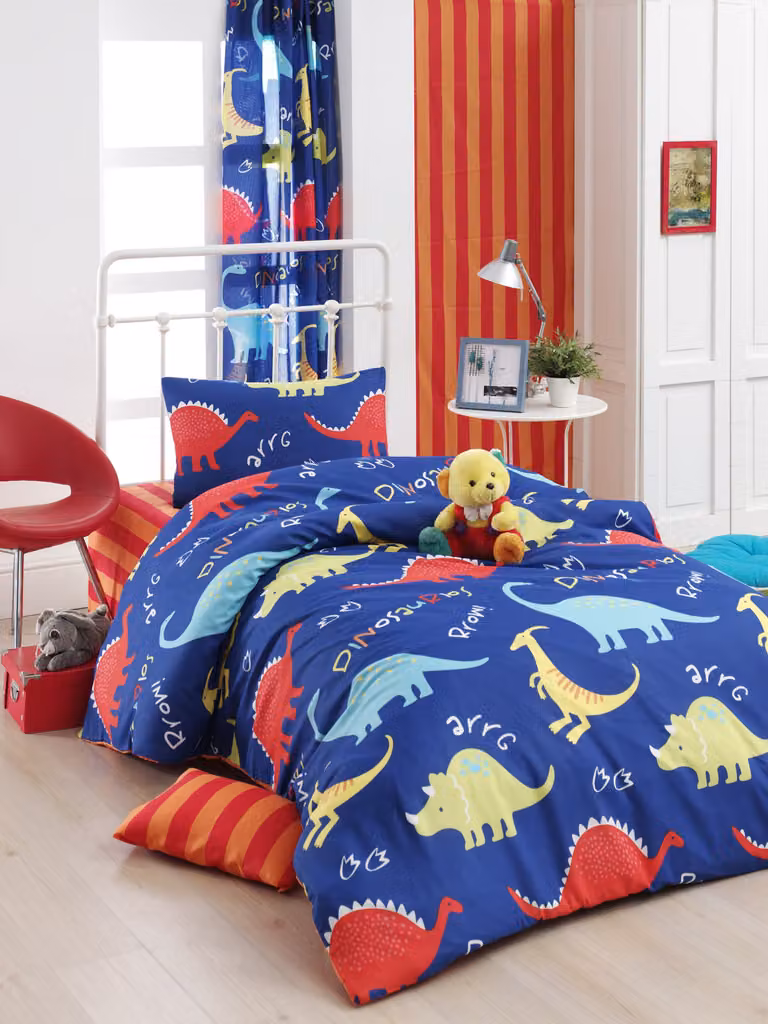 L'Essentiel Linge de Maison, Begonvilla- EPJ0190, blu, copripiumini, 65% cotone / 35% poliestere