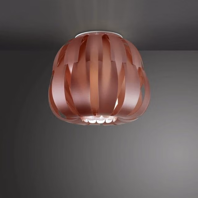 Plafoniera IPERBRIKO in metallo rosa con montaggio a soffitto, L: 42 cm, H: 33 cm