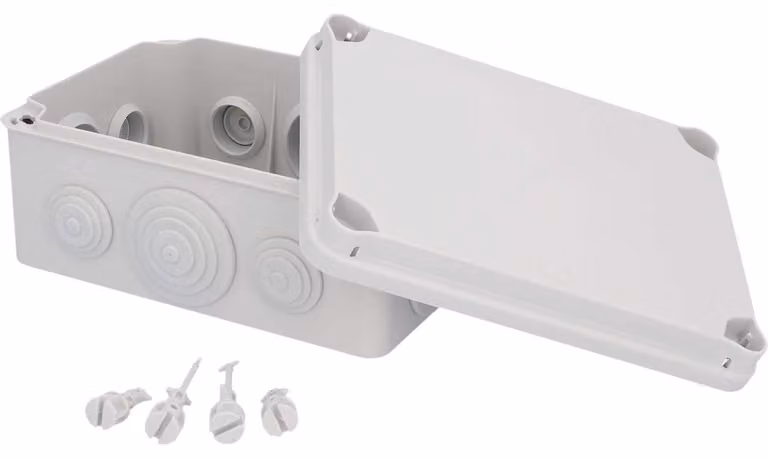 Scatola di derivazione, scatola di connessione, alloggiamento di installazione, dimensioni 130 x 176 x 76 mm, grado di protezione IP65