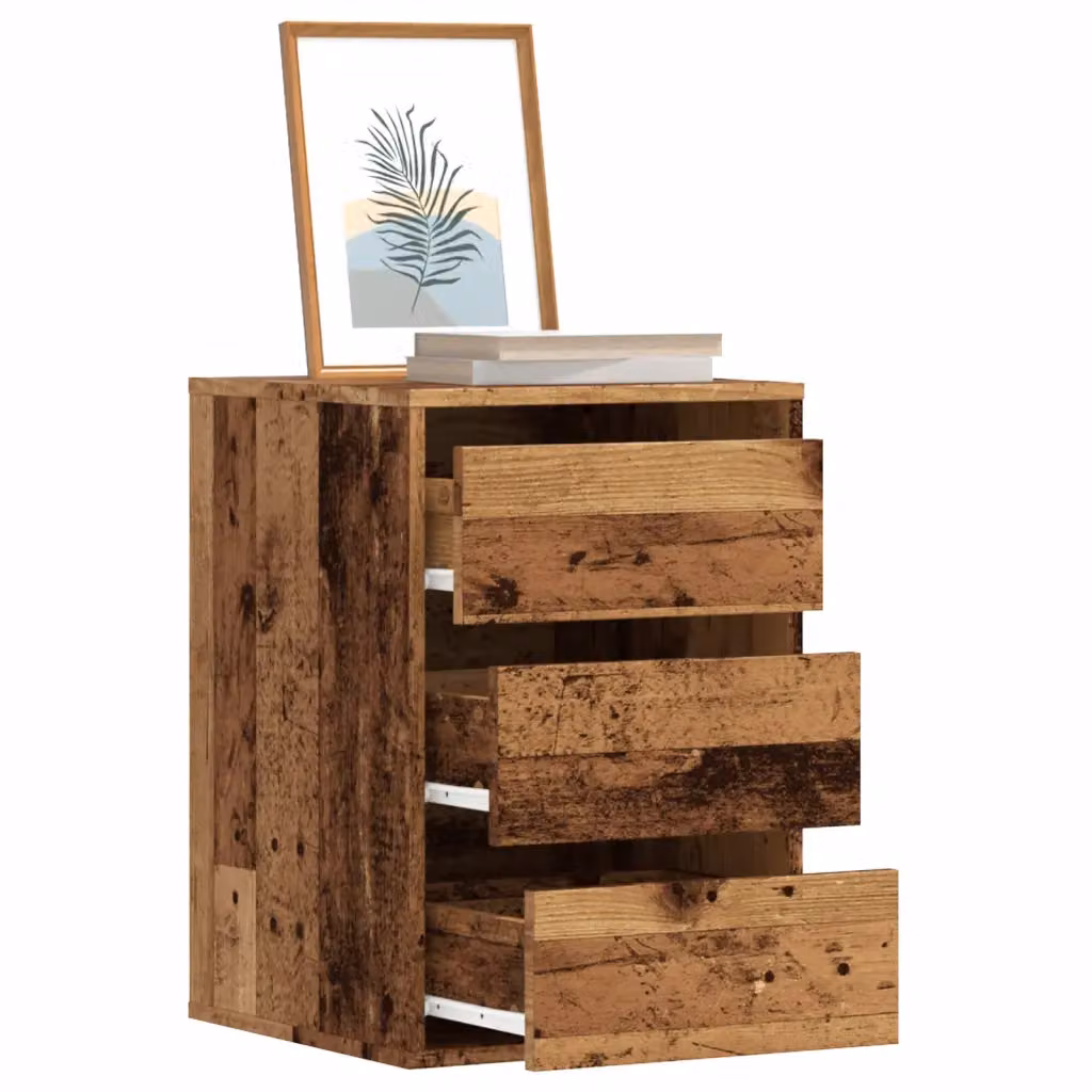 Cassettiera Angolare vidaXL in Legno Multistrato Colore Marrone Antico L/P/H: 40 x 41 x 58 cm
