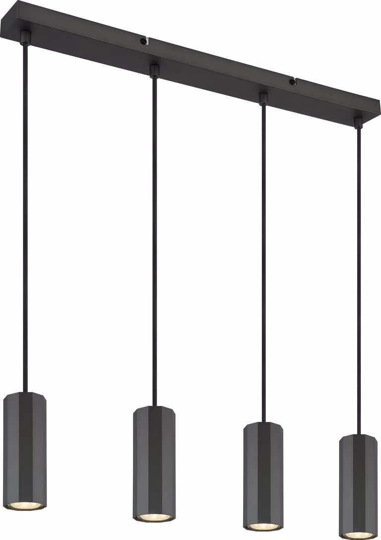 Lampada a sospensione sala da pranzo grigio Lampada a sospensione soggiorno 4 luci alluminio 57918-4H