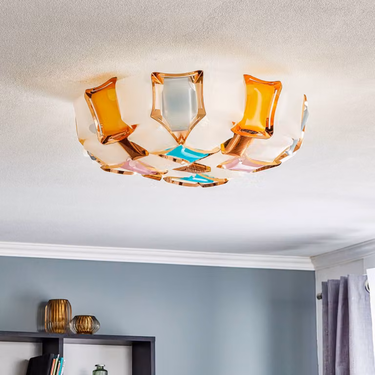 Slamp Plafoniera di design Mida, dimmerabile, Multicolore, Soggiorno / Sala da pranzo, Plastica, Design, Plafoniera