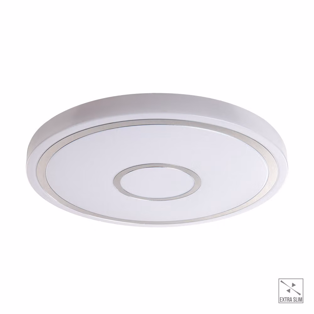 Plafoniera a LED MOZAN 36W 4000K bianco cromato Ø38 cm H:6,5 cm