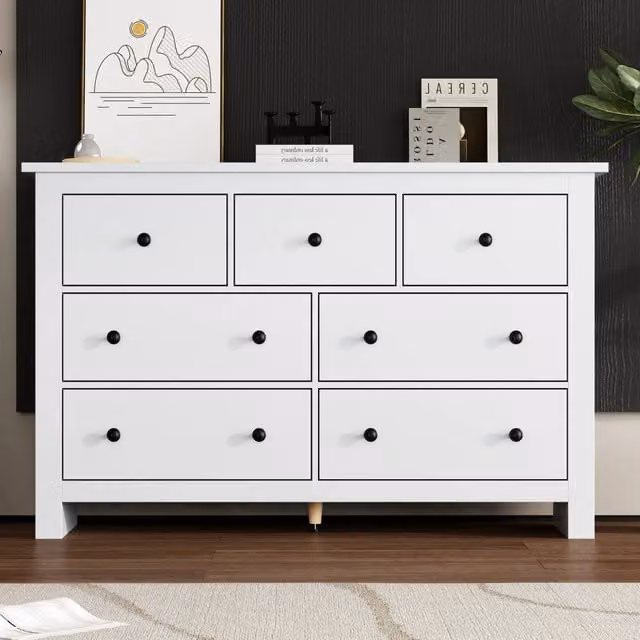 Credenza REDOM Bianca in MDF con finitura opaca L/P/H: 152 x 40 x 89 cm