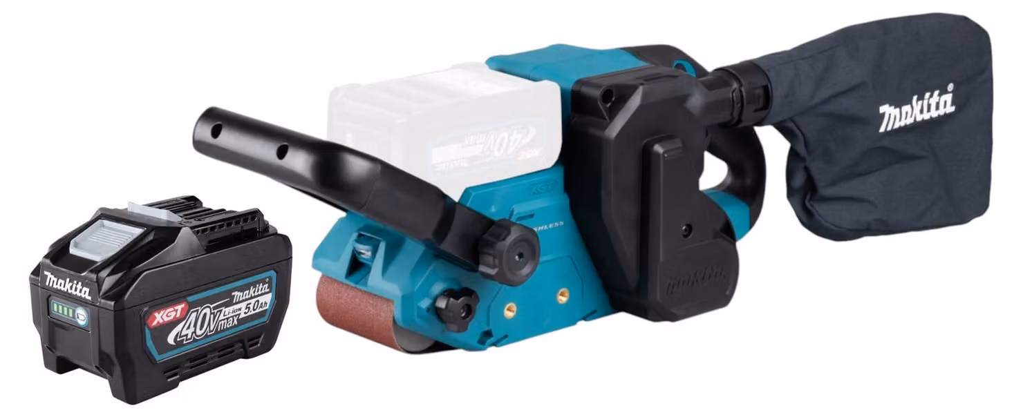 Makita BS 001 GT1 Levigatrice a nastro a batteria 40 V max. 76 x 533 mm Brushless + 1x batteria ricaricabile 5,0 Ah - senza caricabatteria