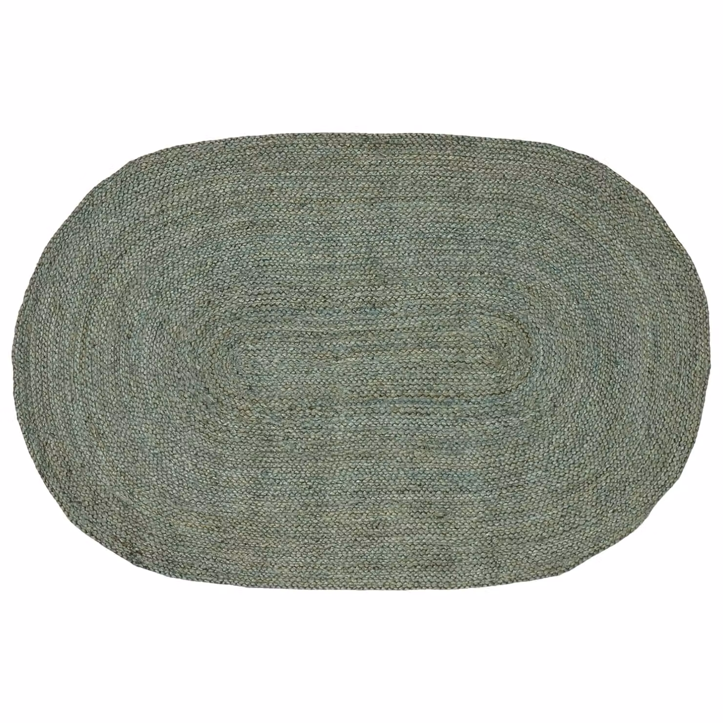 Tappeto ovale in juta vidaXL verde per soggiorno e camera da letto L: 152 cm, P: 100 cm