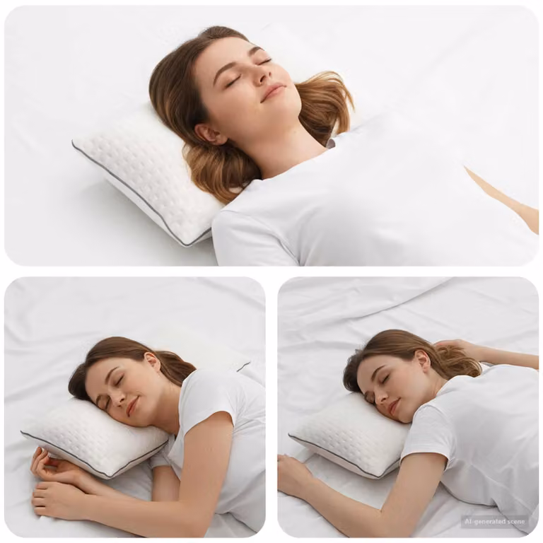 Cuscino vidaXL in schiuma memory e poliestere bianco L: 60 cm, P: 40 cm, H: 14,5 cm