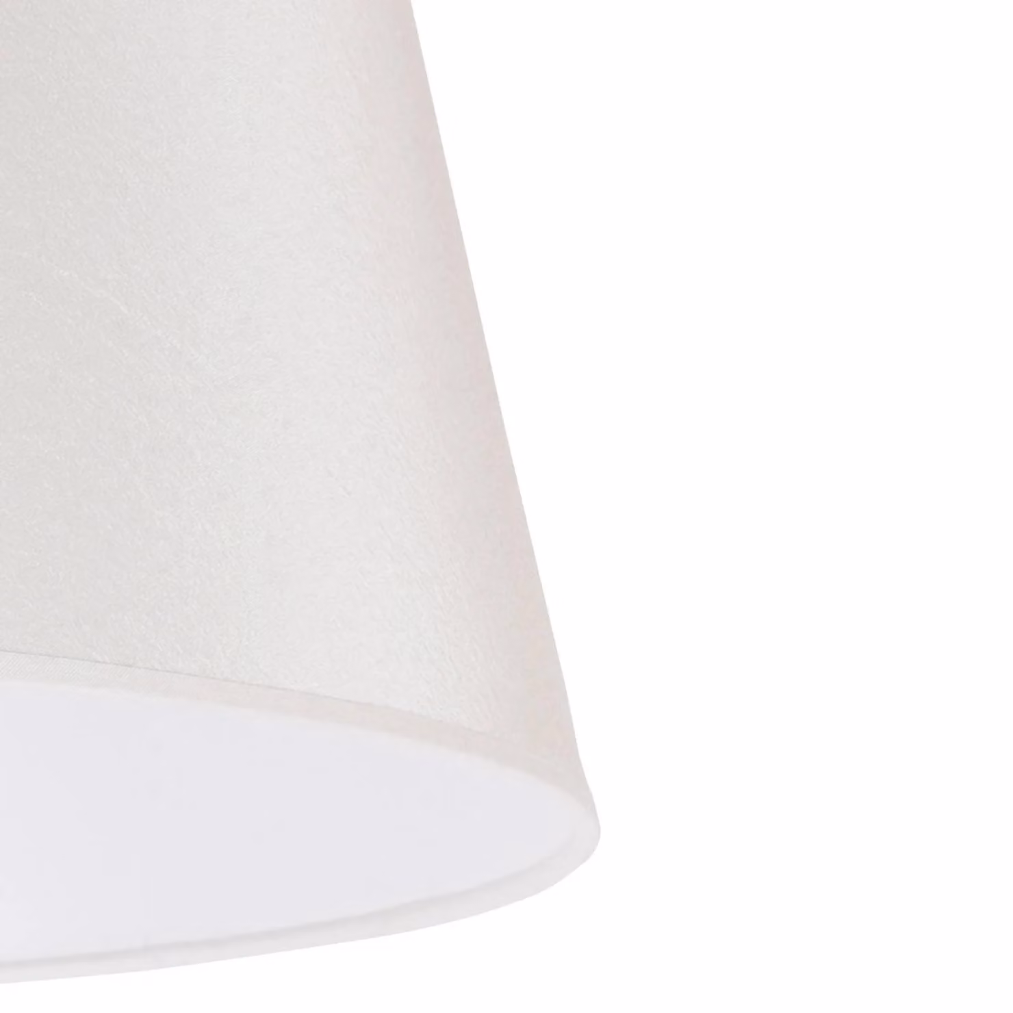 Paralume Cone altezza 25,5 cm, chintz ecru/bianco Duolla, Crema / Ambra, Tessuto / Stoffa / Seta