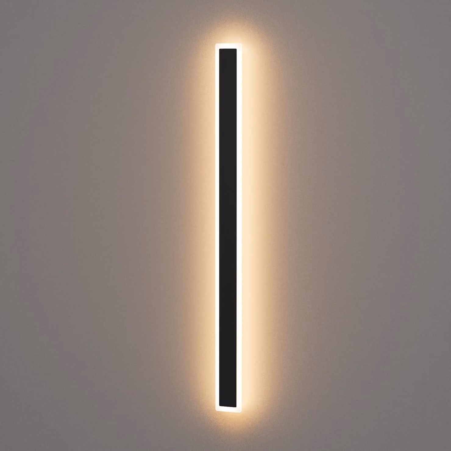 Lampada a LED da parete, 35W, 150cm, 3000K, grado di protezione IP65, colore nero