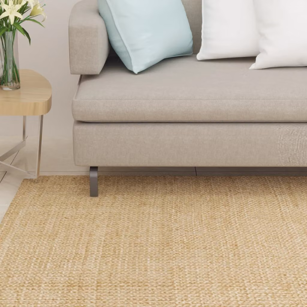 Tappeto in sisal beige vidaXL per tiragraffi L/P: 100 x 100 cm
