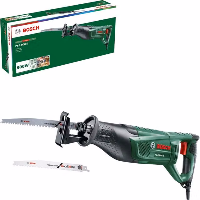 Sega a gattuccio Bosch PSA 900 con alimentazione a rete da 900W, colore verde