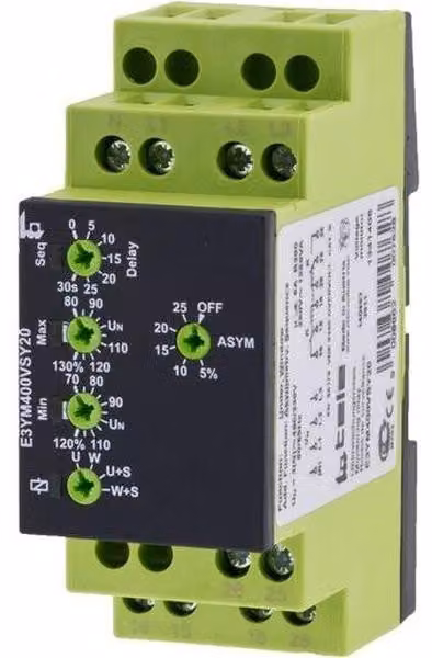 Tele Haase, sistema di monitoraggio della tensione, monofase/trifase, 2 fili (modello E3YM400VSY20)