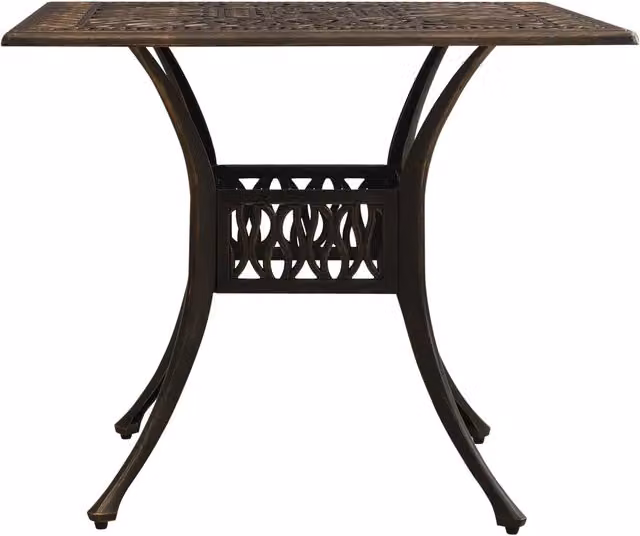 Tavolo da Giardino Bronzo 90x90x73 cm in Alluminio Pressofuso 315588