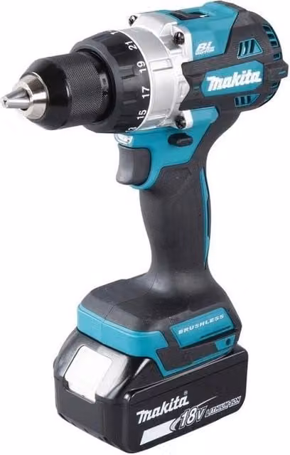 Makita LXT DHP486RTJ Trapano Avvitatore a Percussione Brushless 18V con 2 batterie Li-ion da 5.0 Ah colore Nero Blu