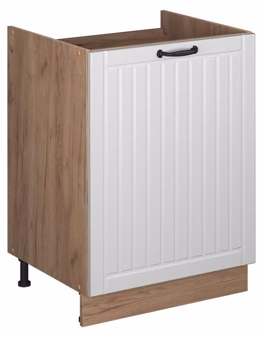 Mobile lavello cucina Vicco Fame-Line Bianco rustico/Rovere dorato 60 cm, Model 63403