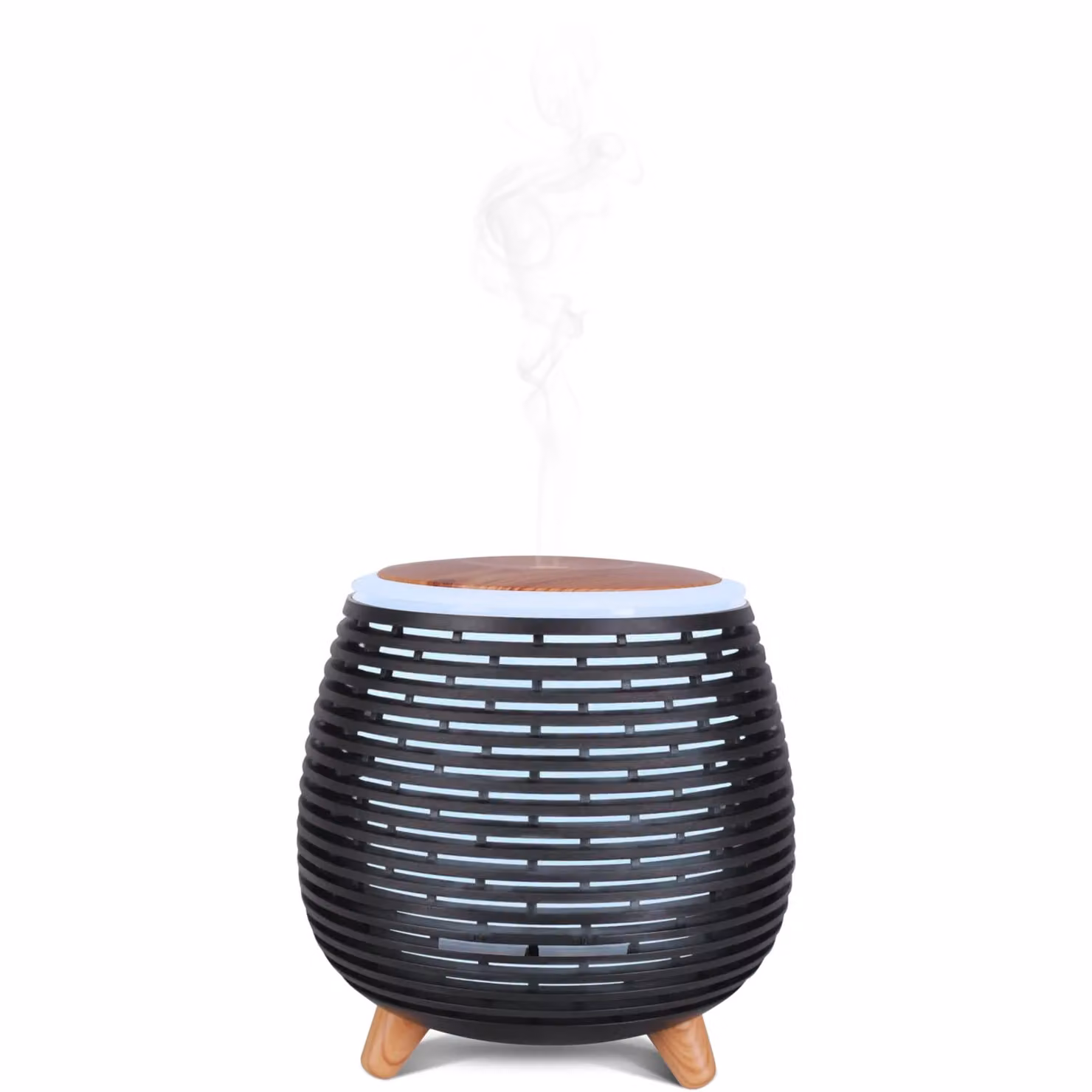Dictrolux Diffusore di Essenze ad Ultrasuoni con Luce LED, Nero