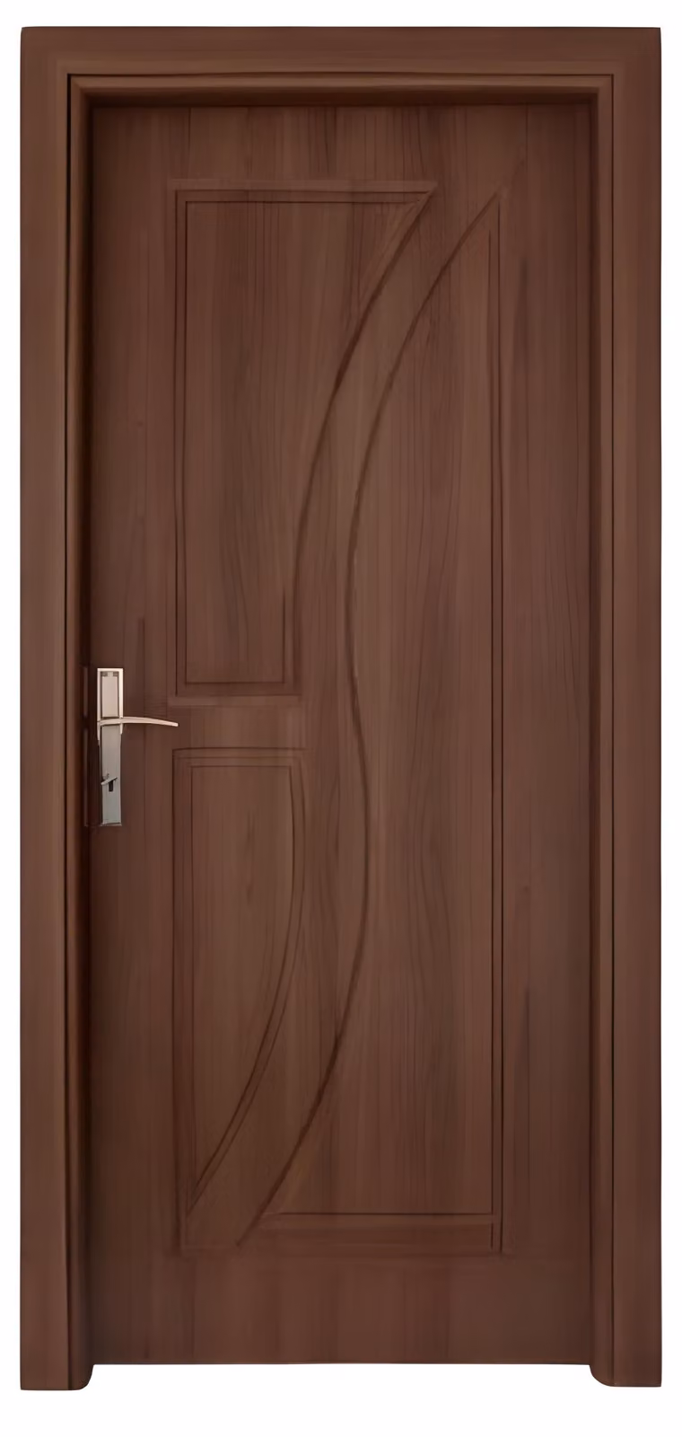 Robuste Braune Wohnungstür Stilvolle Einzeltür PVC-Beschichtung