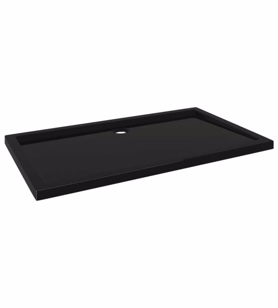 Piatto doccia rettangolare vidaXL in plastica nera L: 120 cm, P: 70 cm – 2
