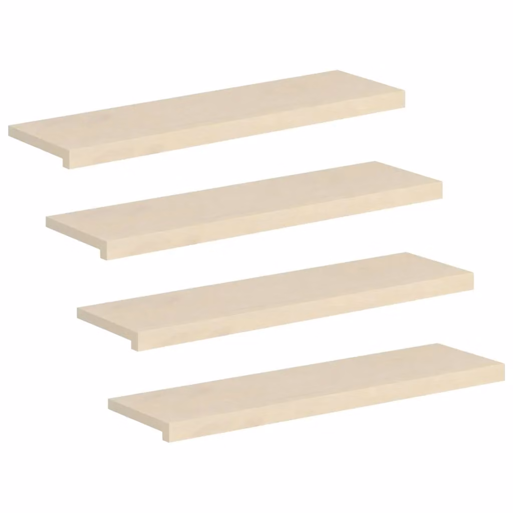 Set di 4 gradini per scale vidaXL in legno effetto rovere bianco, L 100 x P 25 x H 2 cm – 2