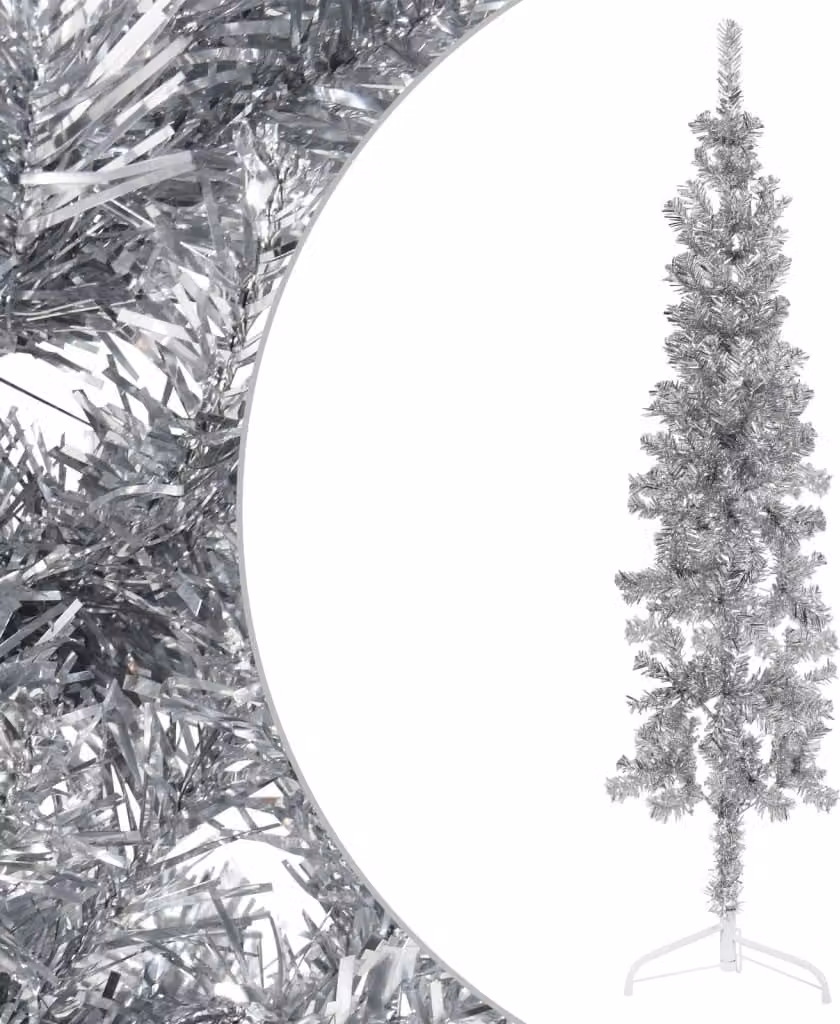 Maison Exclusive - Support per albero di Natale artificiale, design elegante, colore argento, altezza 120 cm