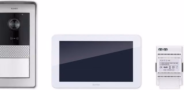 Videocitofono con filo Vimar Elvox K42935 bianco con display TFT LCD da 7 pollici touchscreen e 6 suonerie