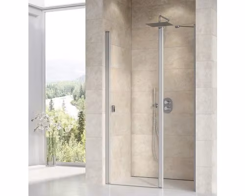 Porta doccia per alcova Ravak Cromo CSD2-100 satinato+trasparente 0QVACU00Z1