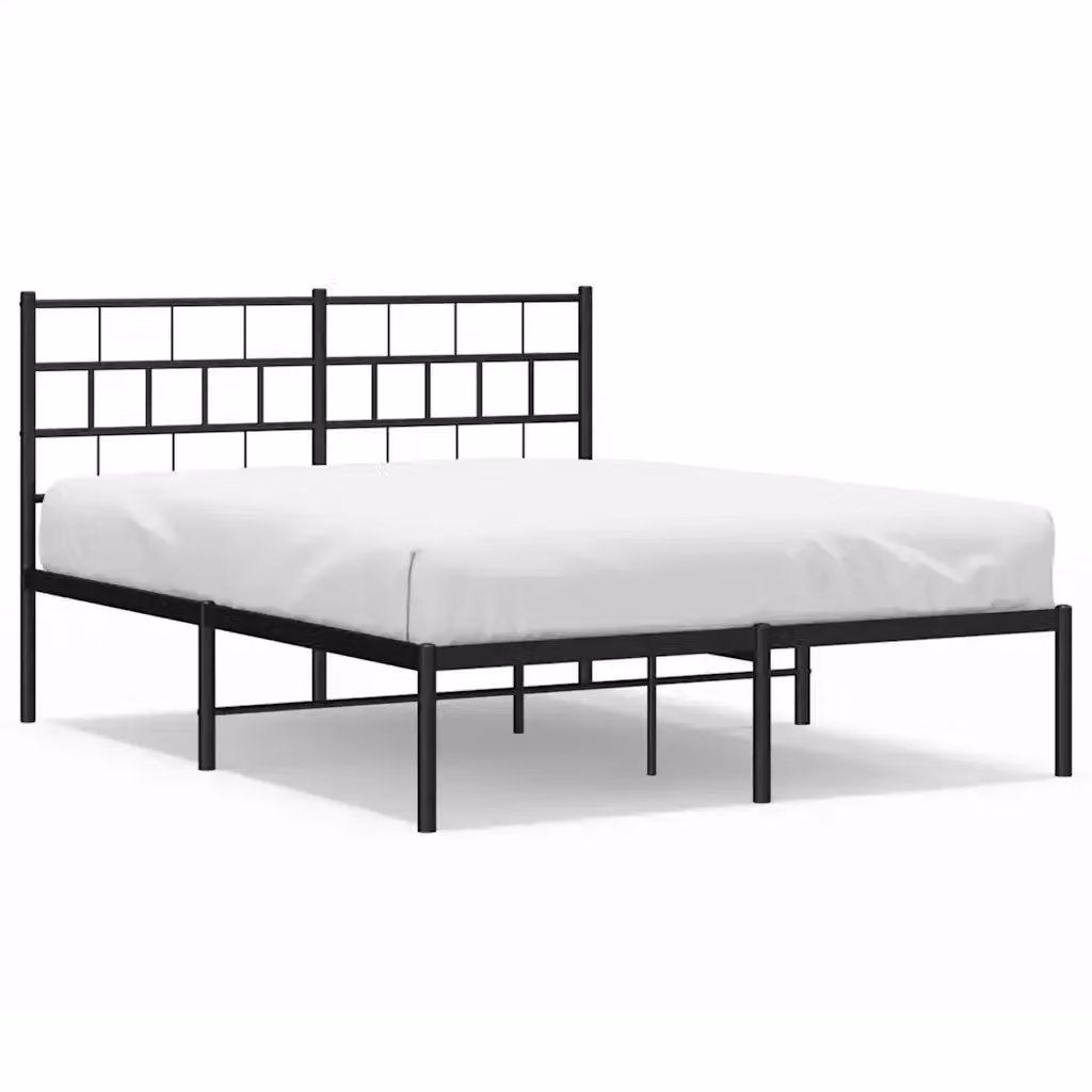 vidaXL Giroletto con Testiera in Metallo Nero L/P/H: 150 x 200 x 156 cm – 2