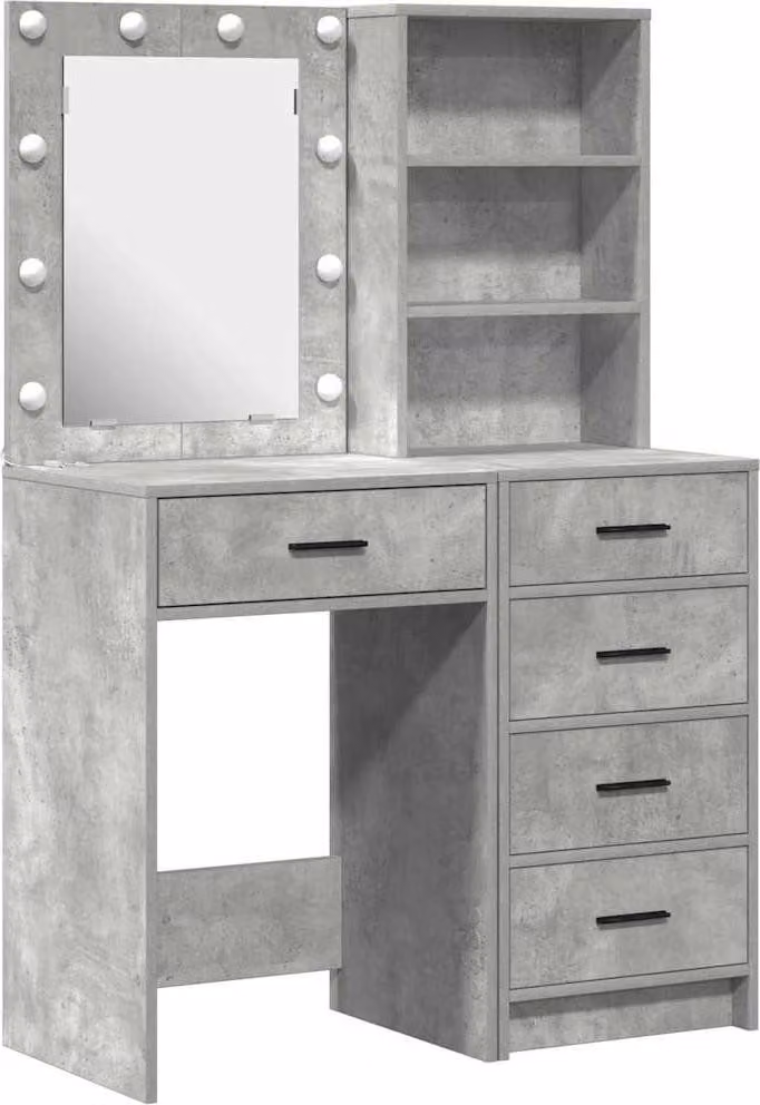 Tavolo da Trucco con cassetto 2 pcs Grigio 50 x 41 x 135 cm