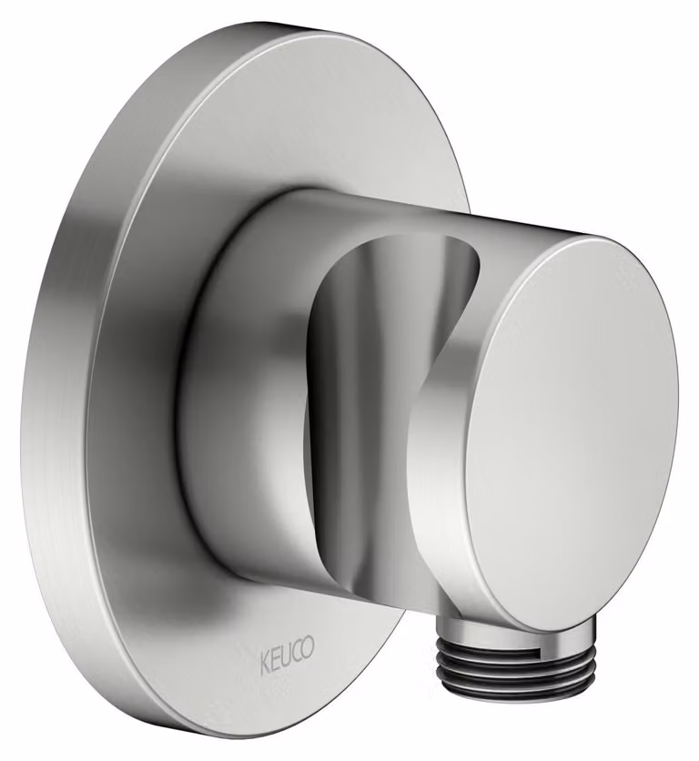 KEUCO Raccord de flexible avec support de douche, rosace ronde, 59592060001, 59592060001